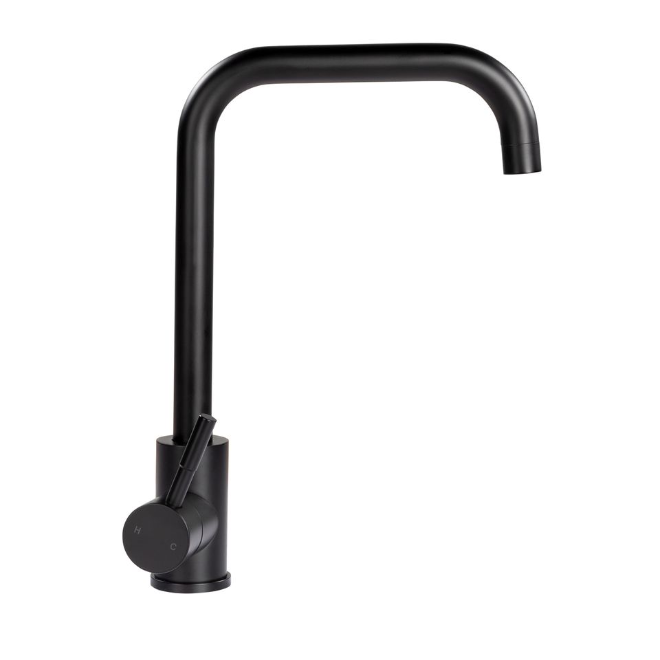 2021090597 - Square Gooseneck Faucet - Black Matte