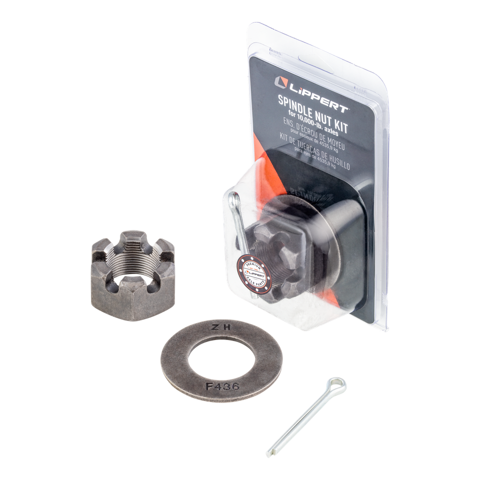 2023134021 - Spindle Nut Kit - 10,000-lb. Axles, 1-1/2"-12 Thread Size, Round Washer