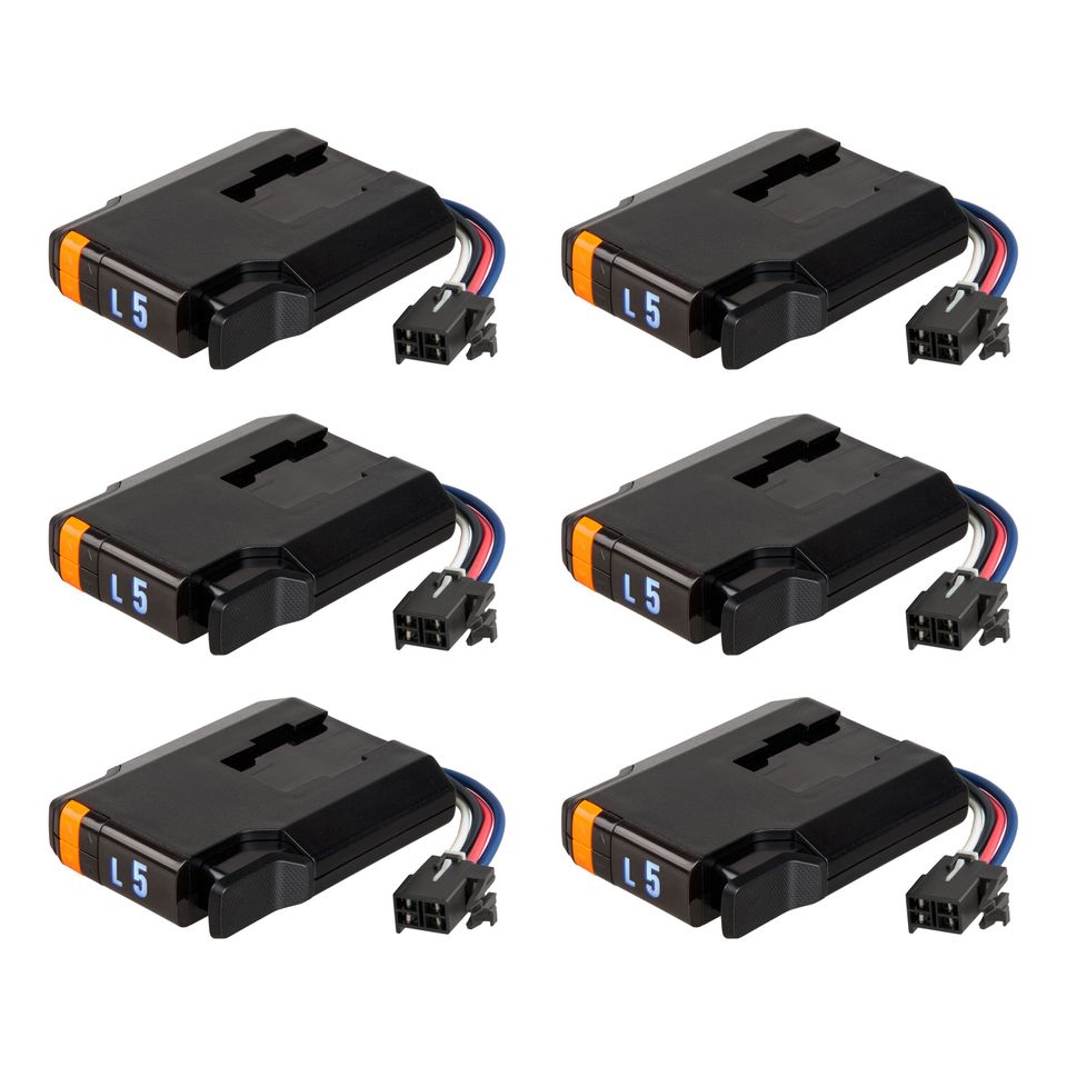 511266 - Discovery NEXT Electric Trailer Brake Controllers, Time-Delay, Fully Adjustable, Low Profile, 2-4 Axles, Plug-and-Play - 6-Pack