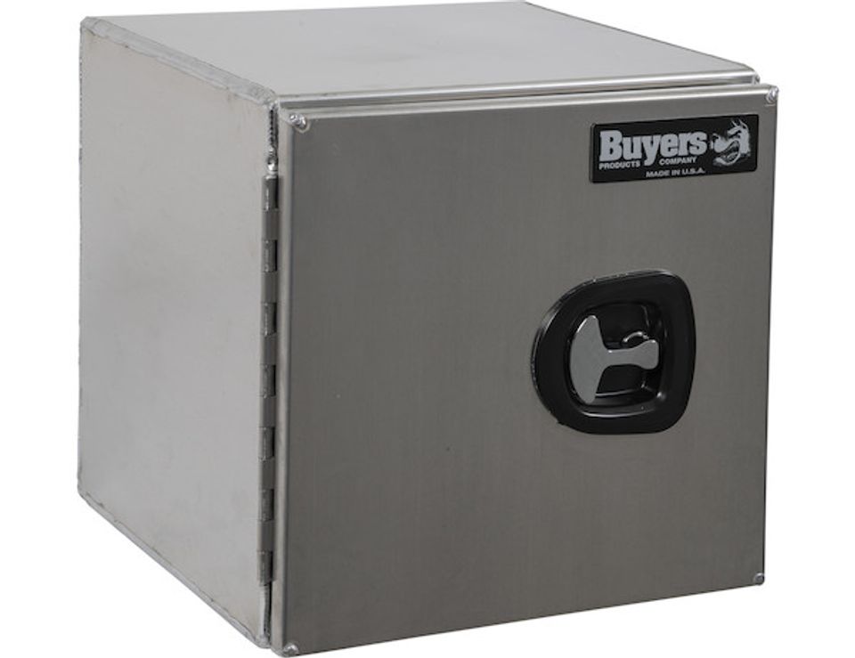 1705300 - 18x18x24 Inch Smooth Aluminum Underbody Truck Tool Box - Single Barn Door, Compression Latch