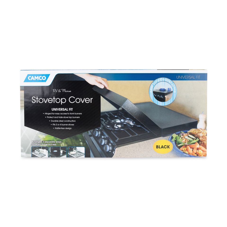 43554 - RV/Marine Stove Top Cover, Universal Fit, Black