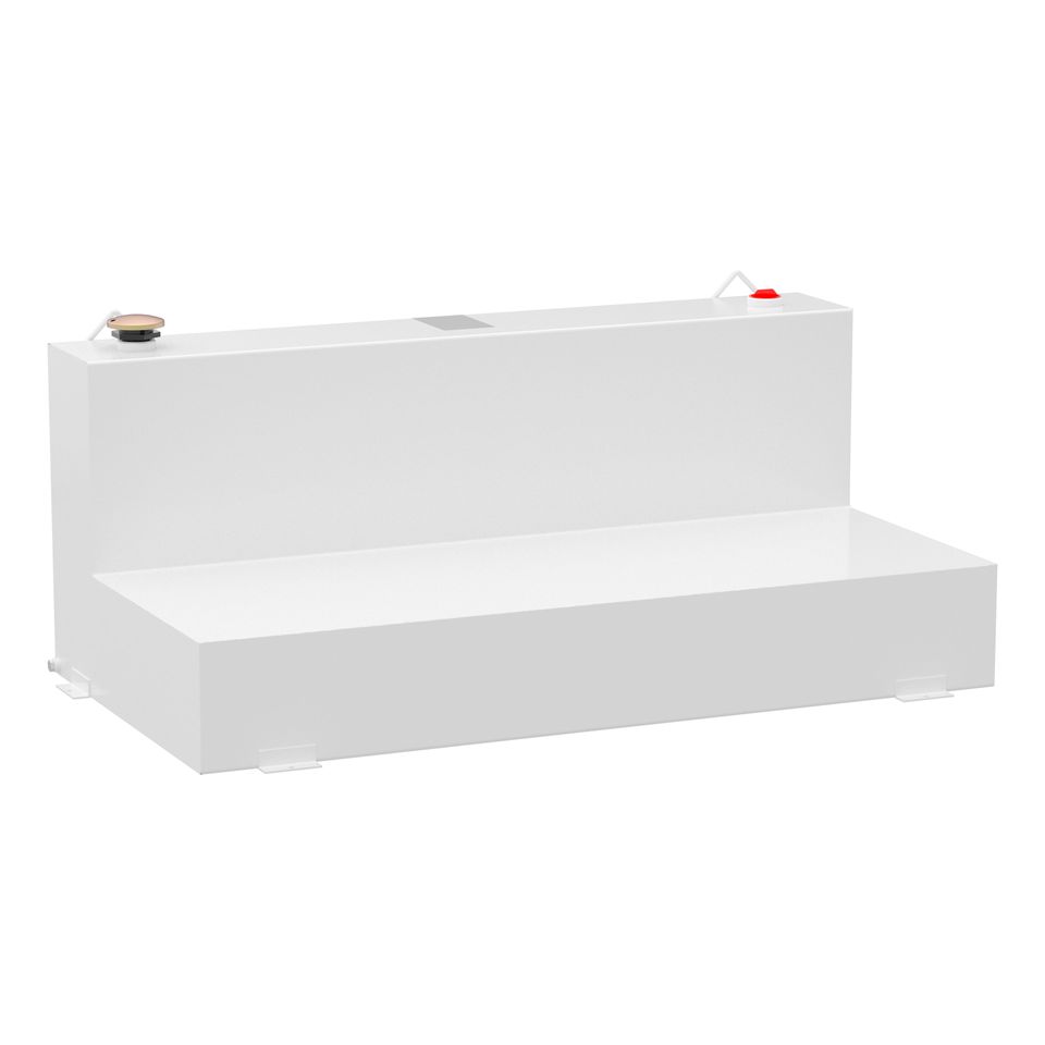 ST-100-L-W - White 100-Gallon L-Shape Steel Transfer Tank