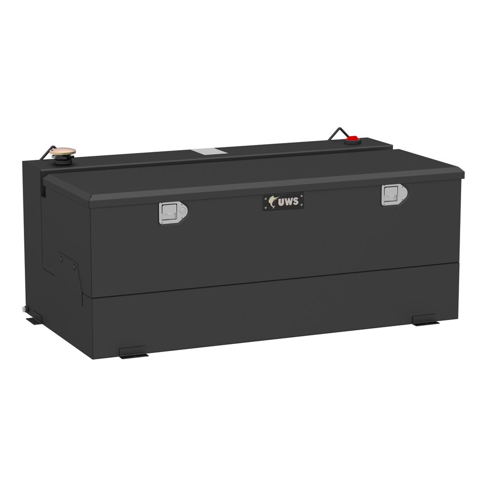ST-100-COMBO-MB - Matte Black 100-Gallon Steel-Aluminum Combo Transfer Tank