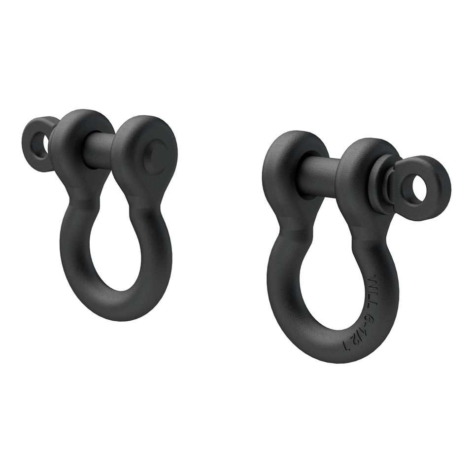 2166071 - Heavy-Duty Bolt-On Tow Hooks D-Ring Shackles, 12,500 lbs Capacity