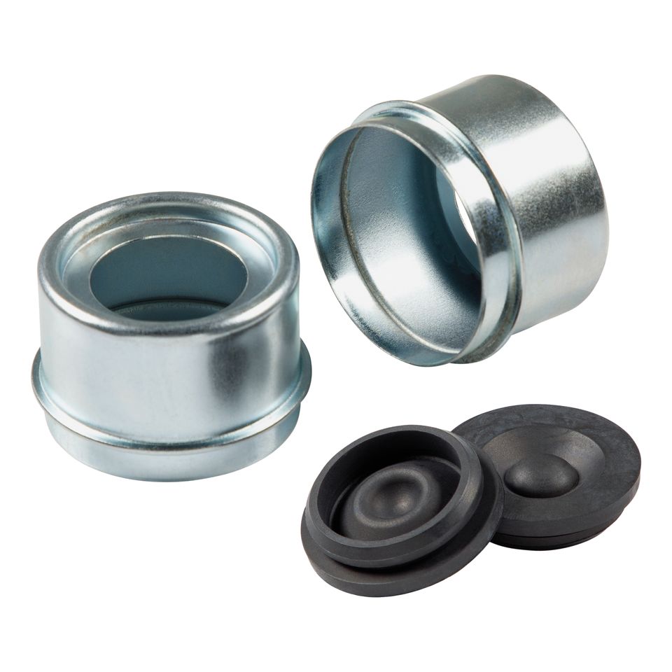 2023134661 - Standard Press-In Dust Cap with Rubber Plug - 1.99" Diameter, 2,200-4,400-lb. Axles, Super Lube (2-Pack)