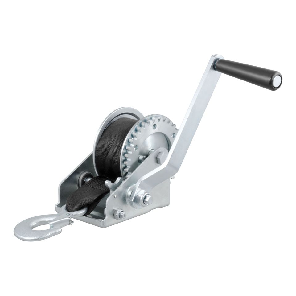 29433 - Manual Hand Crank Boat Trailer Winch, 900 lbs Capacity, 6-1/2-In Handle, 3.25:1 Gear Ratio, 15' Strap