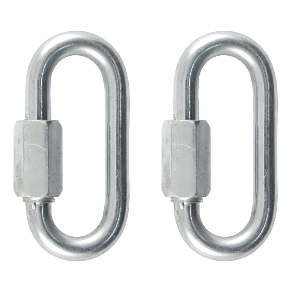 82903 - Threaded Quick Link Trailer Safety Chain Hook Carabiner Clips, 5/16-Inch Diameter, 1,760 lbs., 2-Pack