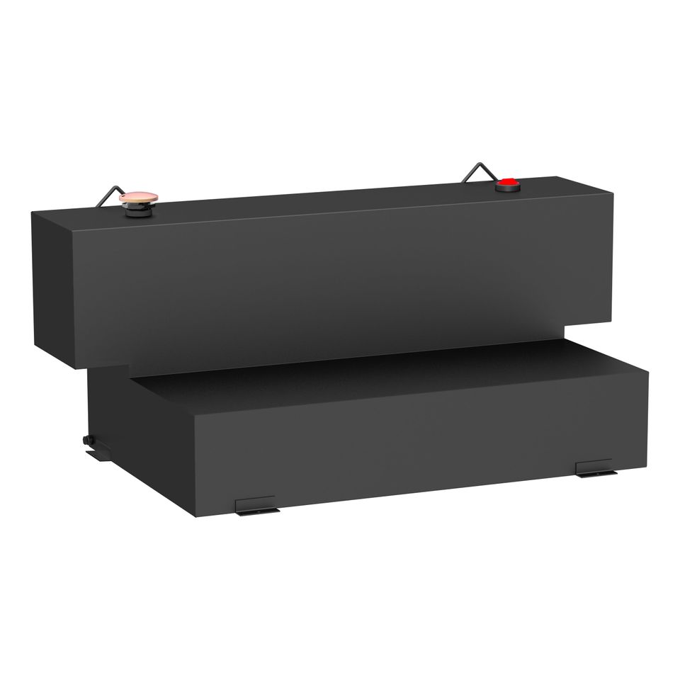 ST-100HH-MB - Matte Black Hammerhead-Style 100-Gallon L-Shape Steel Transfer Tank