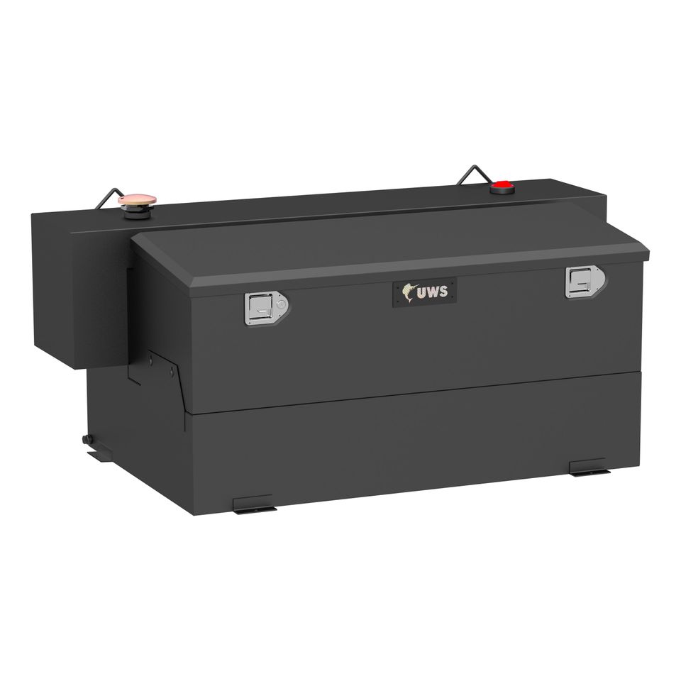 ST-100HH-CB-MB - Matte Black Hammerhead-Style 100-Gallon Steel-Aluminum Combo Transfer Tank