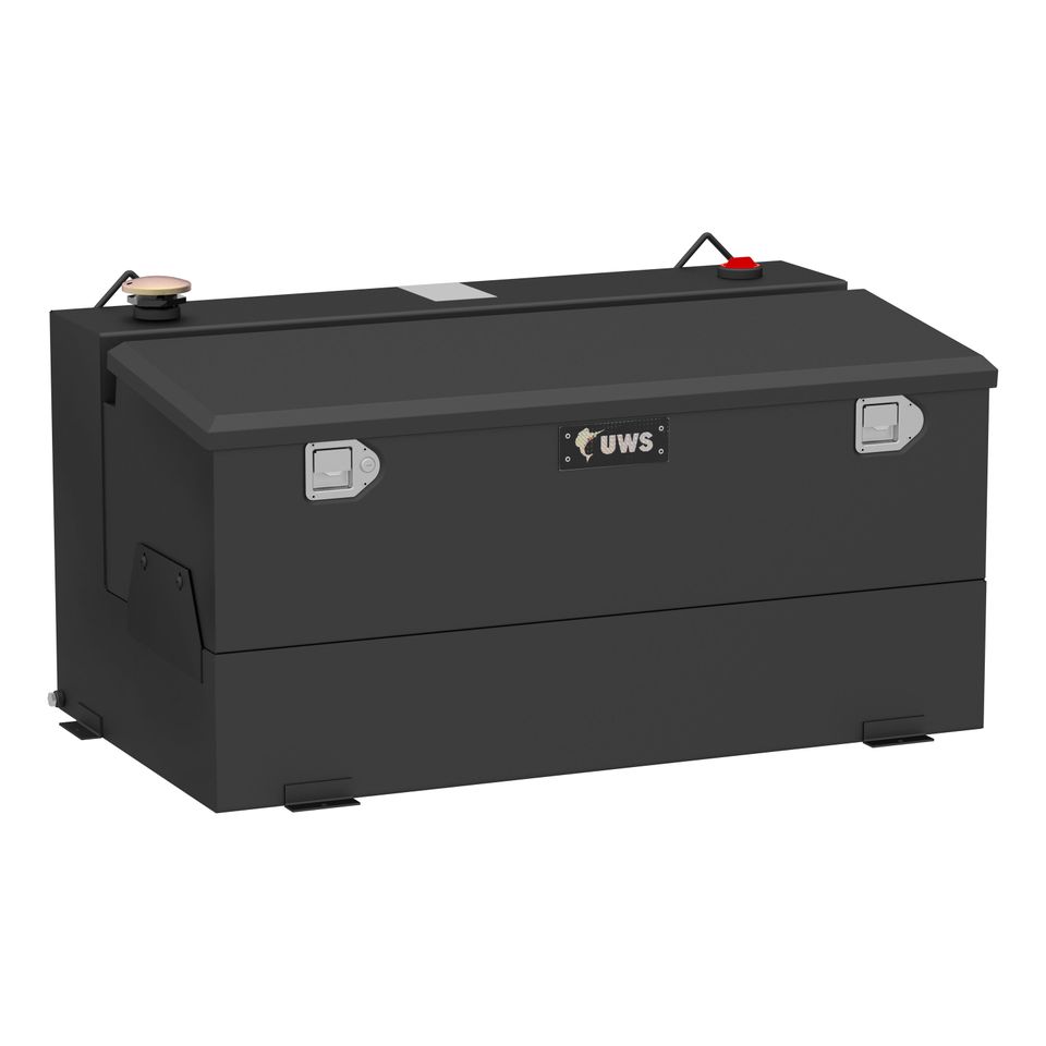 ST-75-COMBO-MB - Matte Black 75-Gallon Steel-Aluminum Combo Transfer Tank