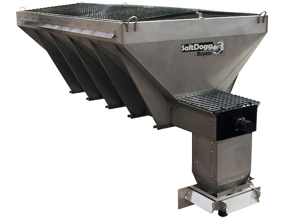 14510F573121 - 7 Cubic Yard Hydraulic Auger Stainless Steel Municipal Hopper Spreader