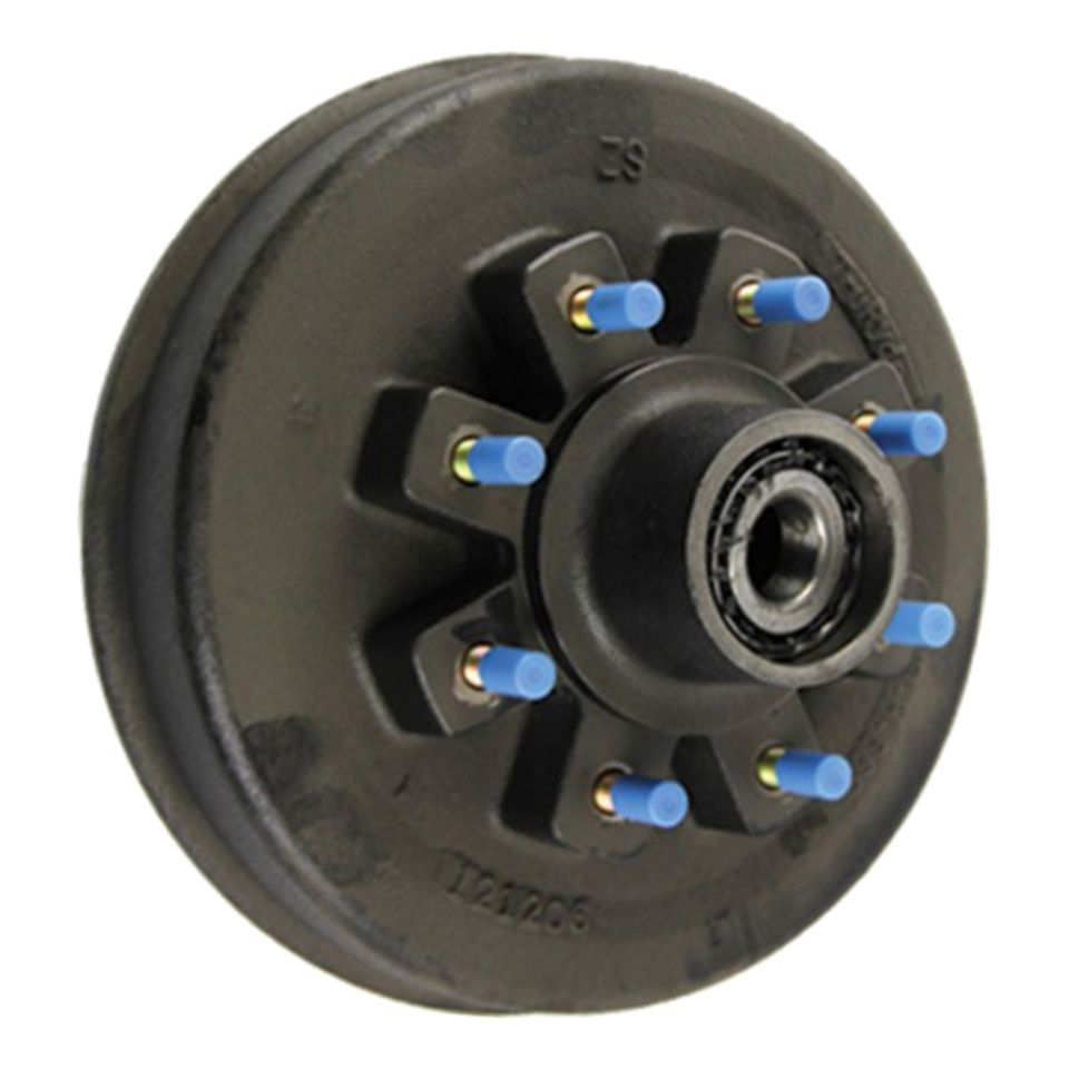 2024029088 - 12" Hybrid Threaded Brake Hub Assembly with Races & Wheel Studs - 8,000-lb. Axles, 8 on 6-1/2" Bolt Pattern, 5/8" Stud Size