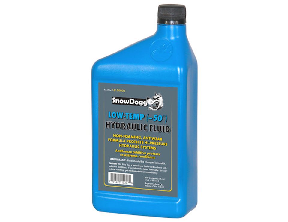 16150010 - SnowDogg® Low-Temperature Blue Hydraulic Fluid (One Case, Twelve 1 Quart Bottles)