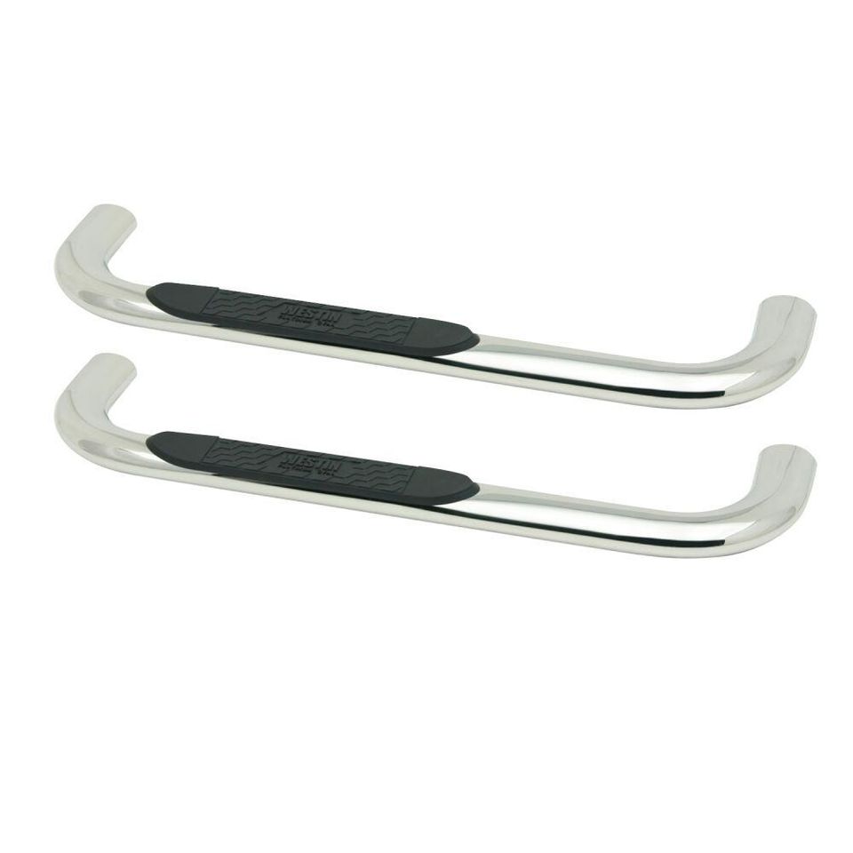 21-1400 - Platinum 4 Oval Nerf Step Bars - 2001-2014 Chevrolet Silverado 2500 HD, 2007-2014 Chevrolet Silverado 3500 HD and more