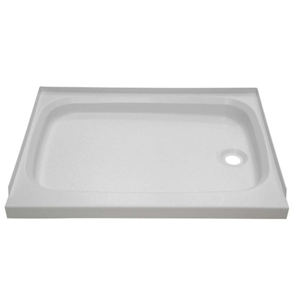 210383 - RV Shower Pan with Right Drain - 24" x 46" White