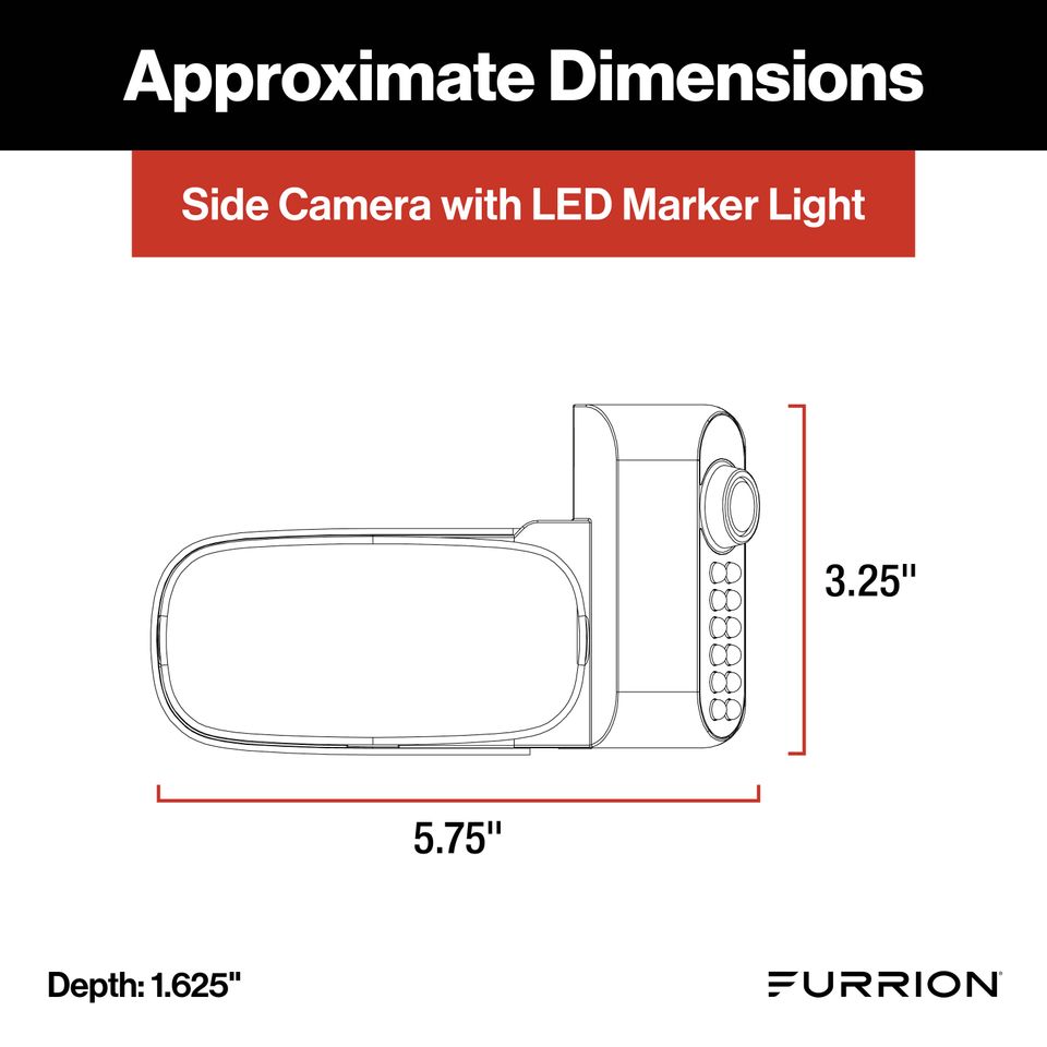 2021124443 - Vision S®+ RV Observation System - Left & Right Side Cameras with LED Marker Lights #FCEFDTASH