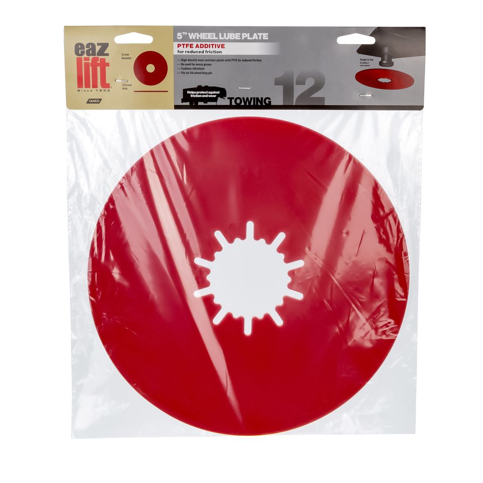 44678 - 12" Premium Fifth Wheel Lube Plate, Red w/PTFE (E/F)
