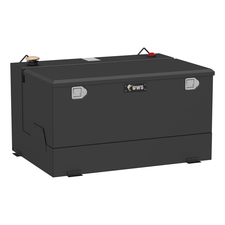 ST-85-COMBO-MB - Matte Black 85-Gallon Steel-Aluminum Combo Transfer Tank