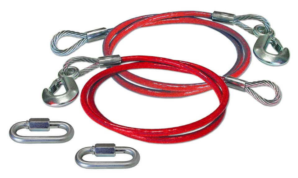 649 - Straight Safety Cables 64" long. Single hook - 10\,000 pound capacity. 1 pair