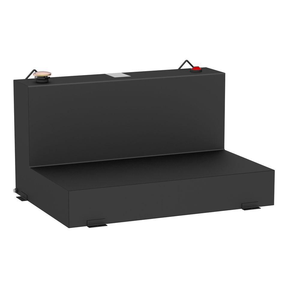 ST-85-L-MB - Matte Black 85-Gallon L-Shape Steel Transfer Tank