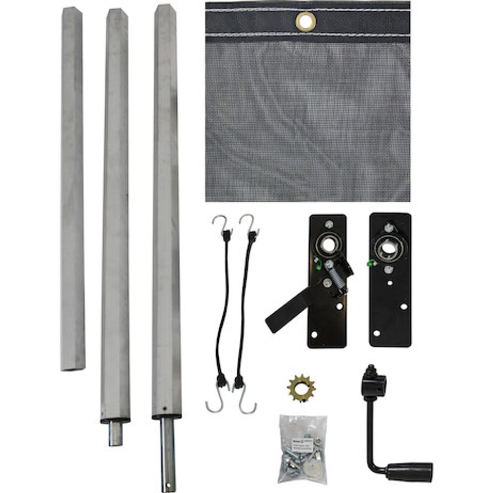 DTR5508 - Aluminum Tarp System With Mesh Tarp 5-1/3 x 9-1/2 Foot