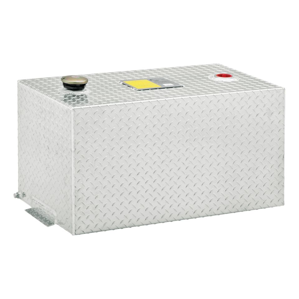 TT-50-R-T-P - 50-Gallon Rectangle Bright Aluminum Transfer Tank