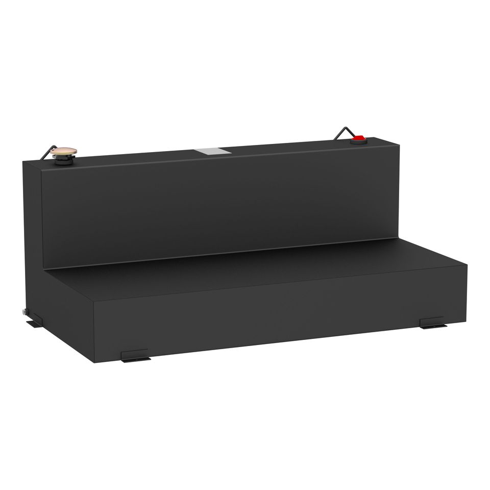 ST-100-L-MB - Matte Black 100-Gallon L-Shape Steel Transfer Tank