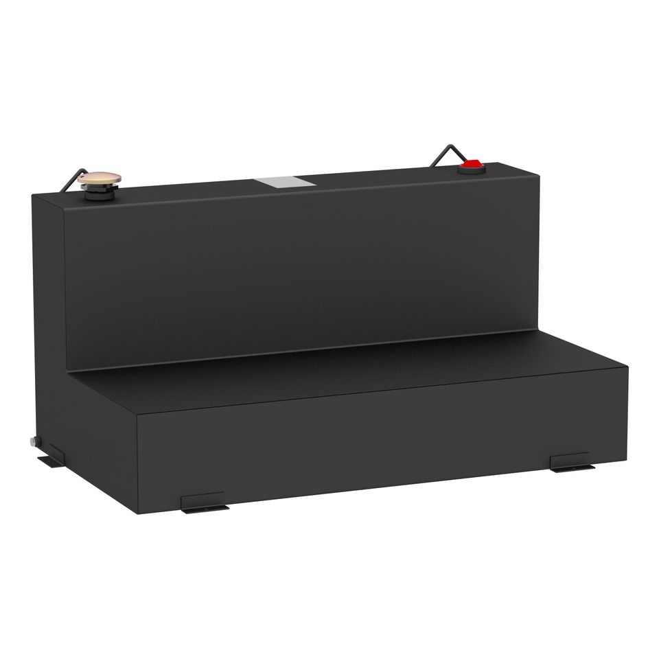 ST-75-L-MB - Matte Black 75-Gallon L-Shape Steel Transfer Tank