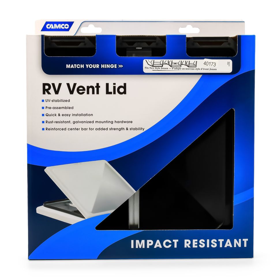 40173 - RV Vent Cover, Jensen Metal Base '94 Models and Up, Black