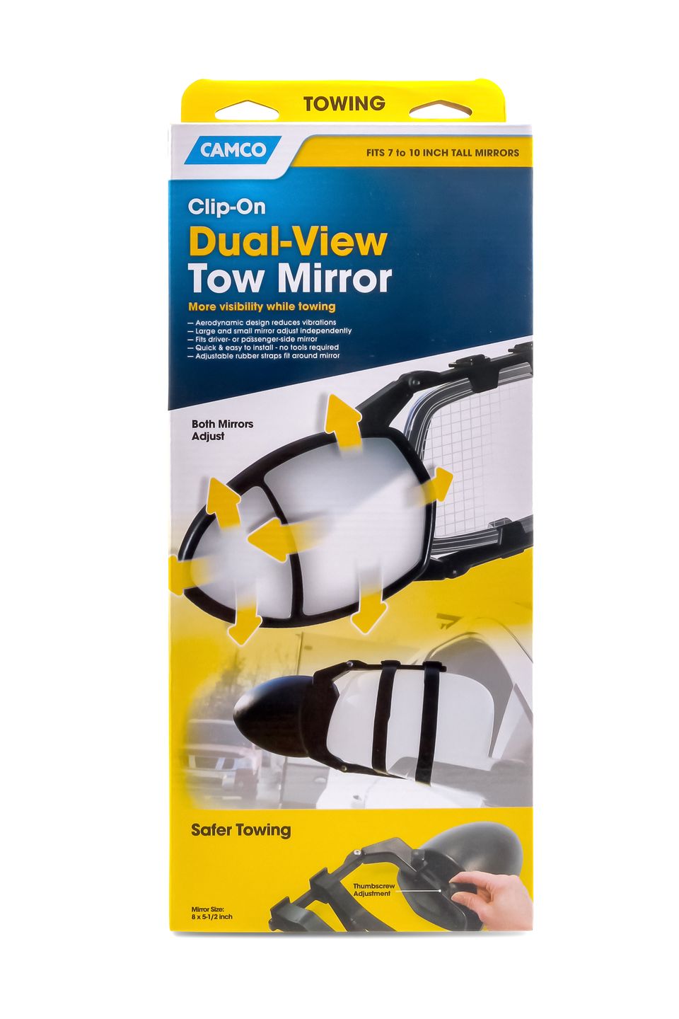 25653 - Clamp-On Dual-View Towing Mirror