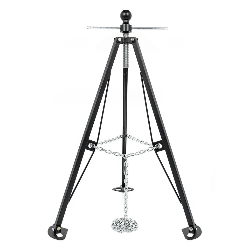 48850 - Eaz-Lift Camper/RV Gooseneck Stabilizer Tripod Jack – Minimizes Movement on 5th Wheel Trailers – Adjustable Height from 30" to 44" – 7,500 lb Max Load Capacity