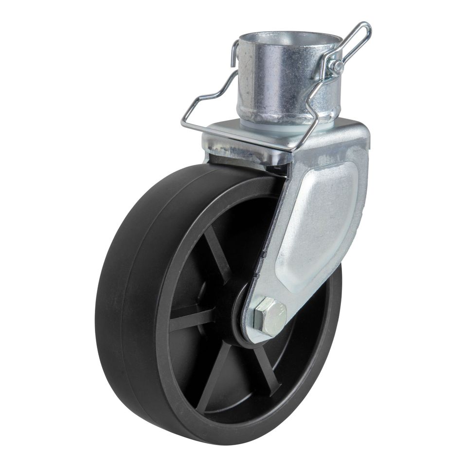 28276 - 6-Inch Caster Trailer Jack Wheel Replacement, Fits 2-In Tube, 1,200 lbs