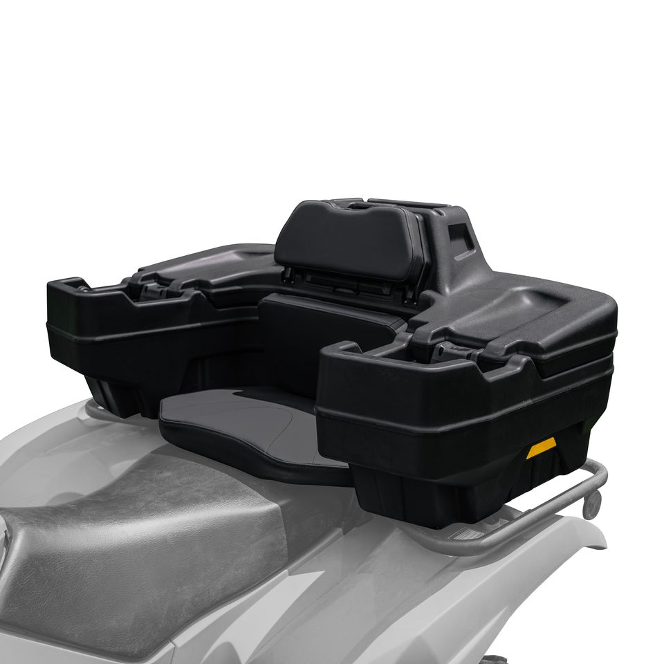 66014 - ATV Rear Storage Box & Lounger - ATV Rear Seat w/ Increased Durability - Features Storage w/ Front Access & Flat Working Surface - ATV Accessories - Fits Most Tubular Racks ( -A)