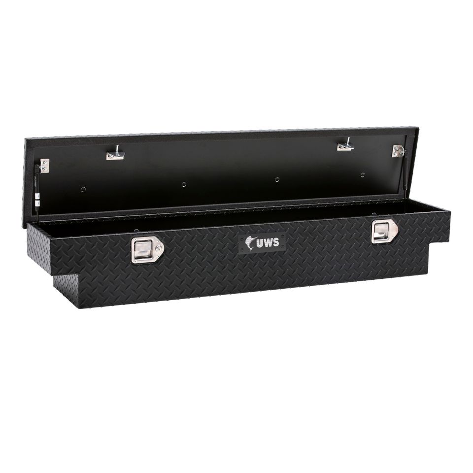 EC10893-CA - 59-Inch Matte Black Heavy-Wall Aluminum UTV Tool Box for Select Can-Am Defender, RigidCore Lid