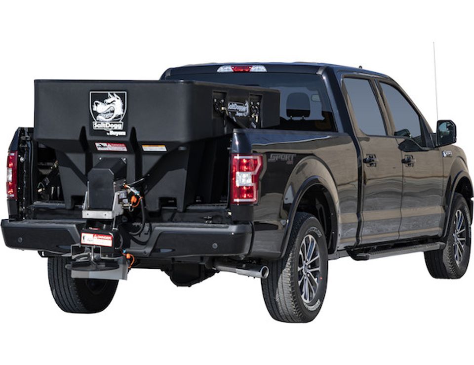 SHPE1000 - 1.0 Cubic Yard Electric Black Poly Hopper Spreader