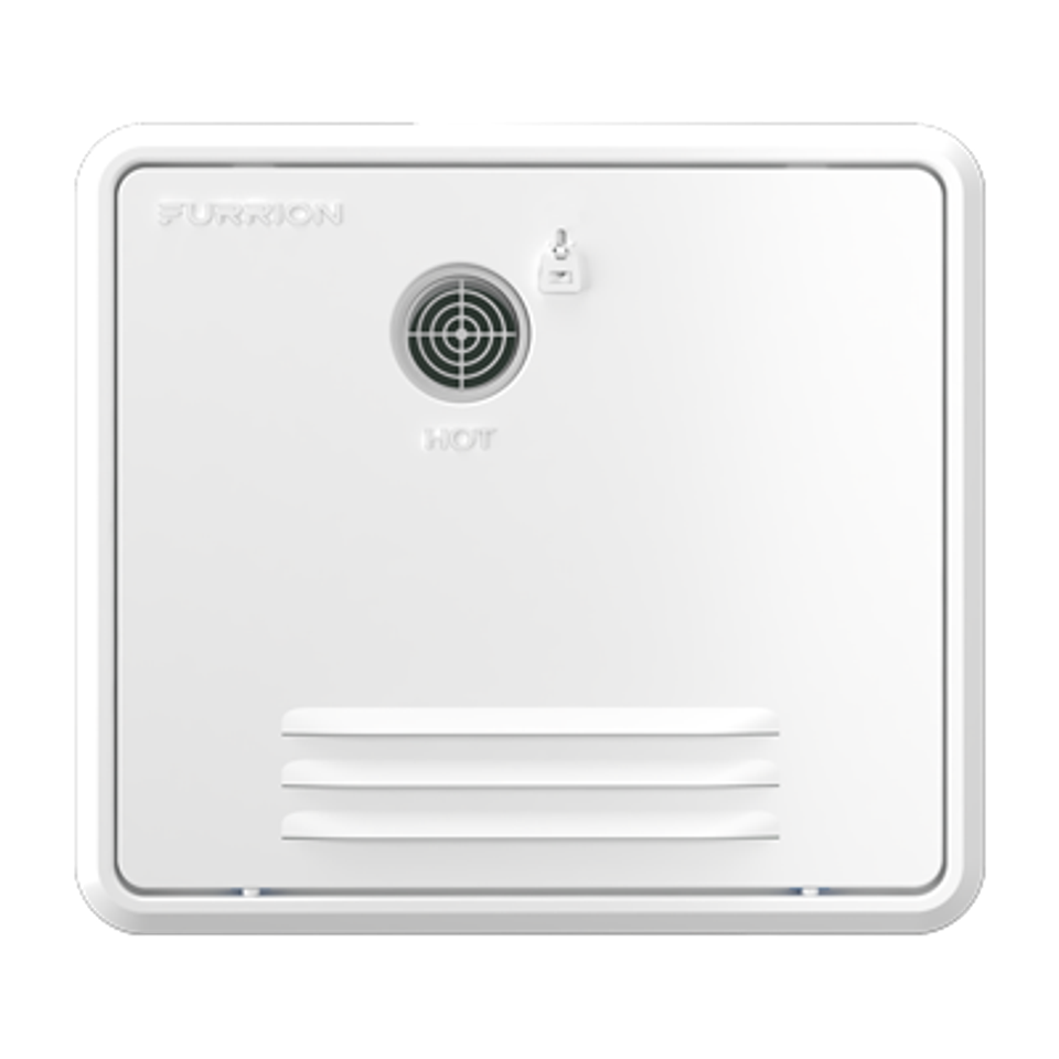 2021123960 - 18.1" x 16.1" White Retrofit Door for Tankless RV Water Heating System #FWH41EA-PS-AM