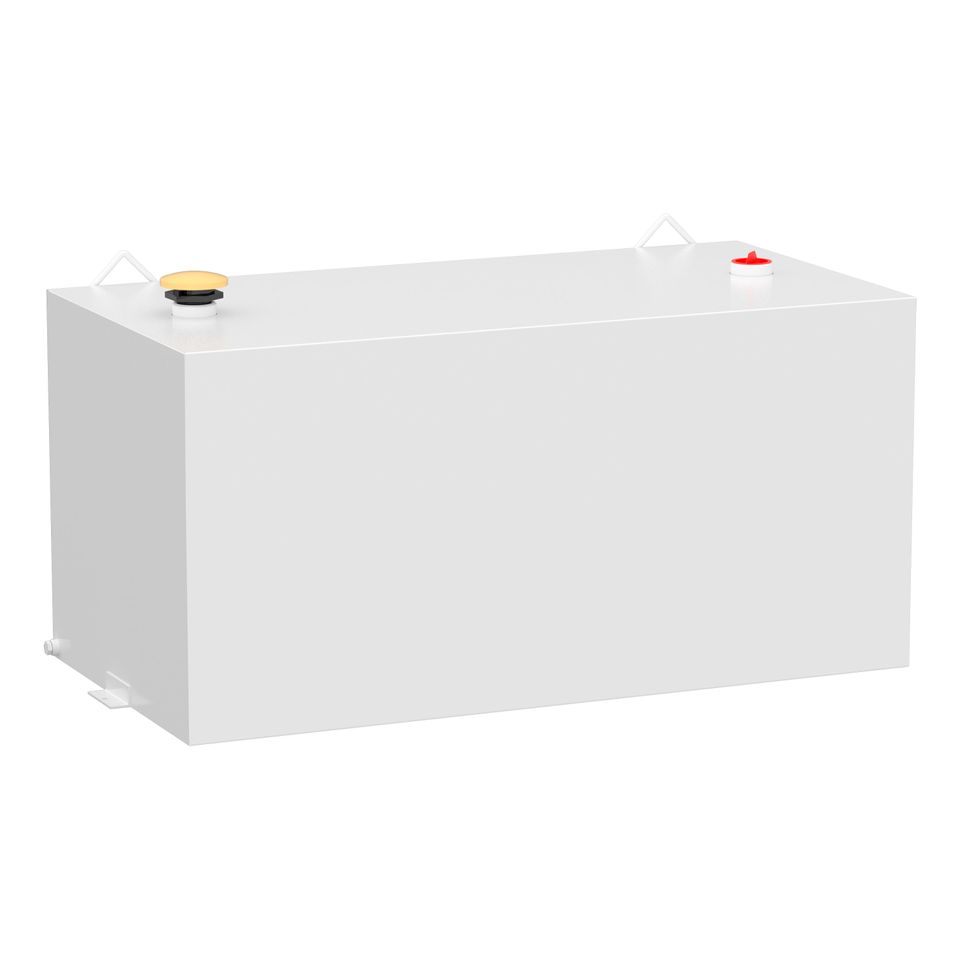 ST-100-RT-W - White 100-Gallon Rectangle Steel Transfer Tank