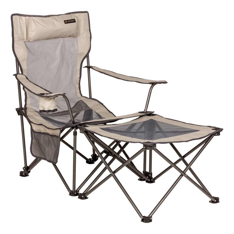 2022114829 - Sun Soaker™ Vented Reclining Camping Chair with Footrest - Sand