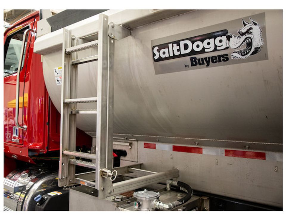 9331000 - Stainless Steel Folding Ladder for SaltDogg® MDS Dump Body/Spreader