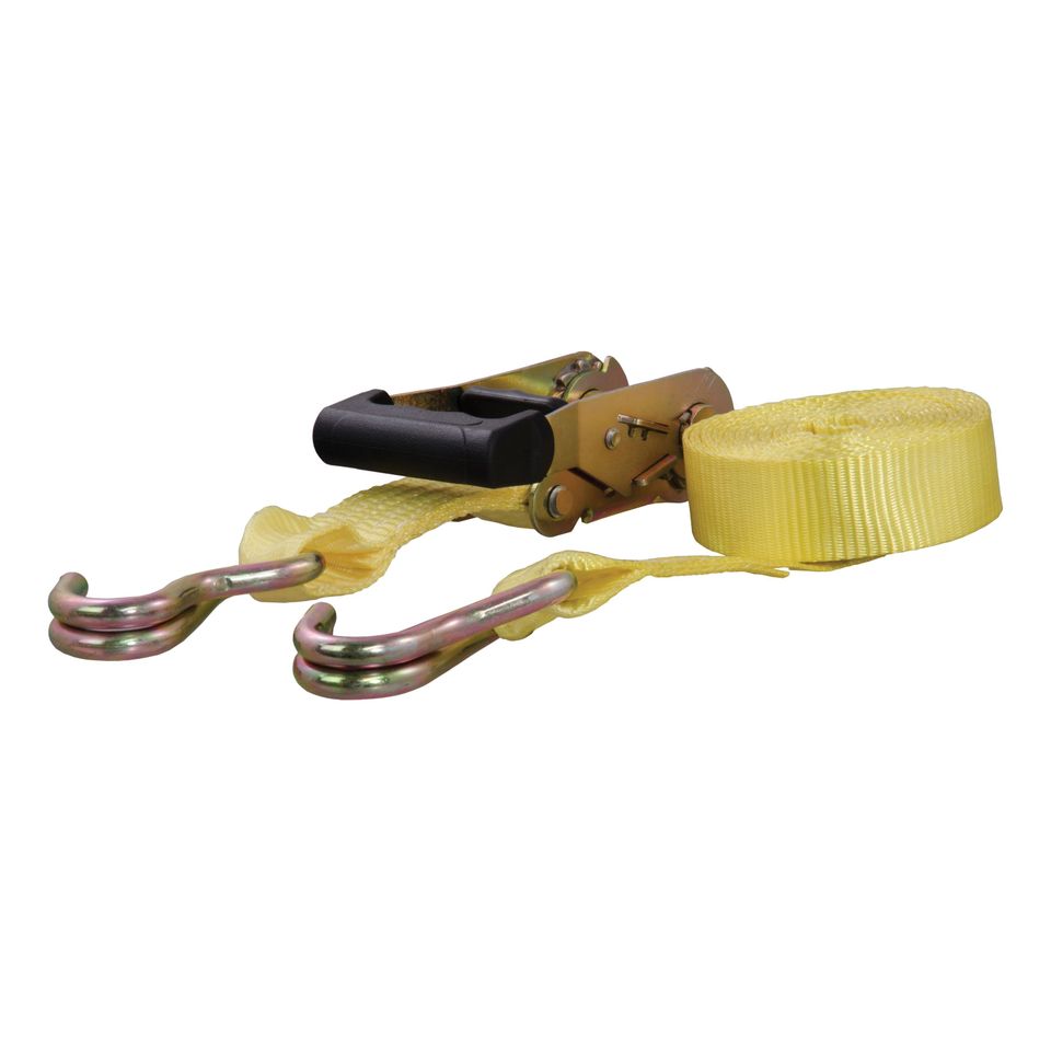 83036 - 1-1/2-Inch x 14-Foot Yellow Nylon Ratchet Strap, 5,000 lbs. Break Strength