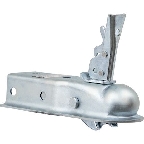 0091060Z - Straight Tongue Coupler - 2 Inch Ball, 2-1/2 Inch Channel, 300 Pound Tongue Weight, Zinc Plated