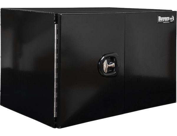 1705805 - 18x18x36 Inch Black Smooth Aluminum Underbody Truck Tool Box - Double Barn Door, 3-Point Compression Latch