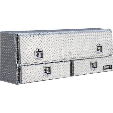 1705651 - 21x13x88 Inch Diamond Tread Aluminum Pick-Up Truck Contractor With Lower Drawers Topsider