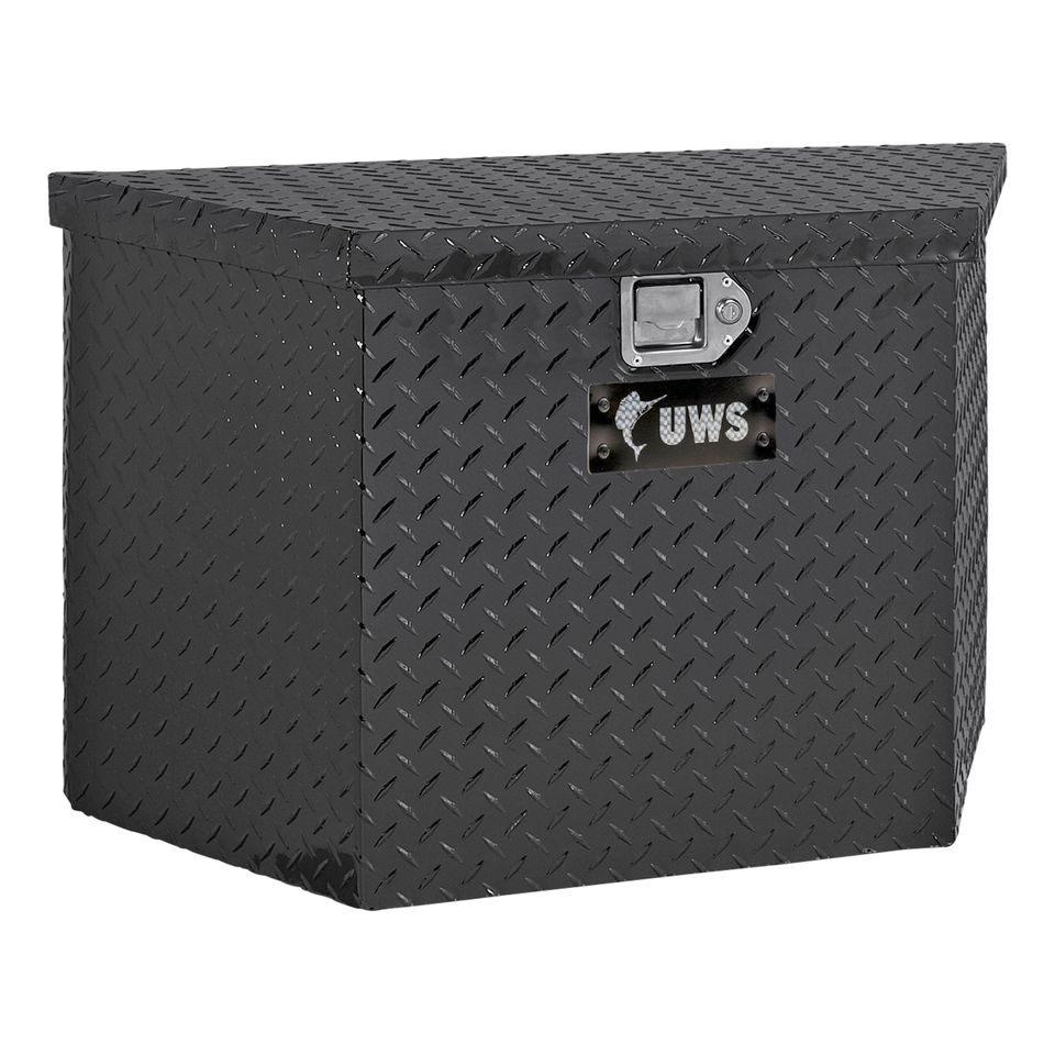 TBV-34-BLK - Gloss Black Aluminum 34" Trailer Tongue Box (LTL Shipping Only)