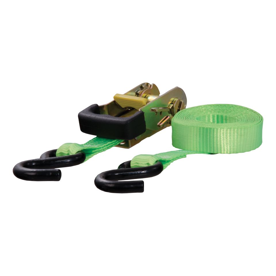 83027 - 1-Inch x 16-Foot Lime Green Nylon Ratchet Strap, 3,300 lbs. Break Strength