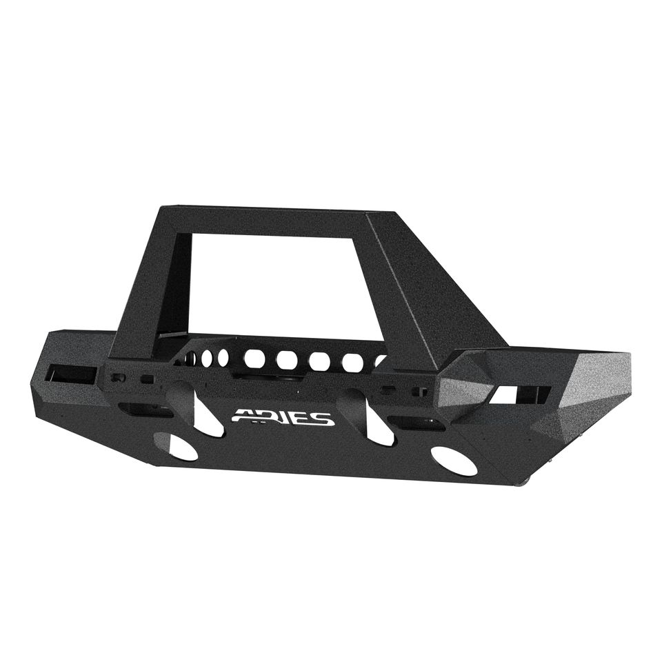 2082099 - TrailChaser Black Aluminum Front Bumper with Brush Guard and Winch Mount, Select Jeep Wrangler JL, Gladiator - 2018-2026 Jeep Wrangler and more