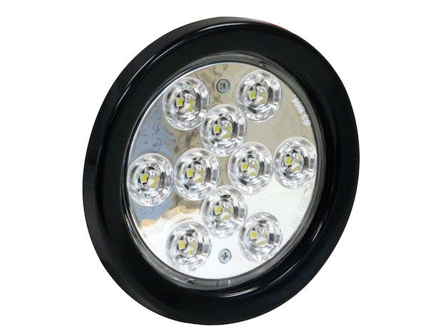 5624310 - 4 Inch Clear Round Backup Light Kit With 10 LEDs (PL-2 Connection, Includes Grommet and Plug)