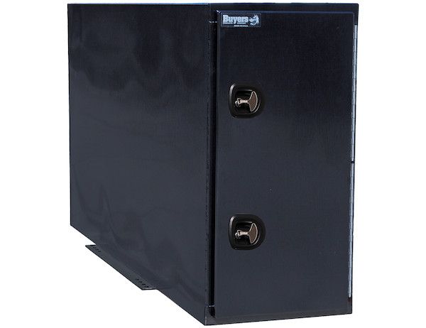 BP964824BLL - Black Steel Straight Side Backpack Truck Tool Box with Adjustable Shelving