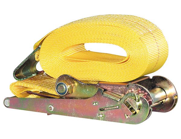 RS132715F - 3 Inch x 27 Foot Ratchet Strap With Flat Hooks