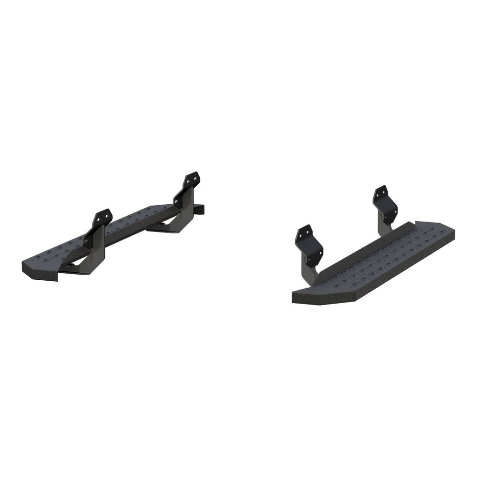 2055520 - RidgeStep Black Steel 6-1/2 x 53-Inch Truck Running Boards, Select Ford F-150, F-250, F-350, F-450, F-550 Super Duty - 2017-2027 Ford F-250 Super Duty and more